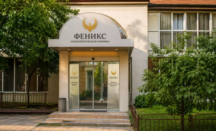 Вход в наркологическую клинику «Феникс» в Лениногорске